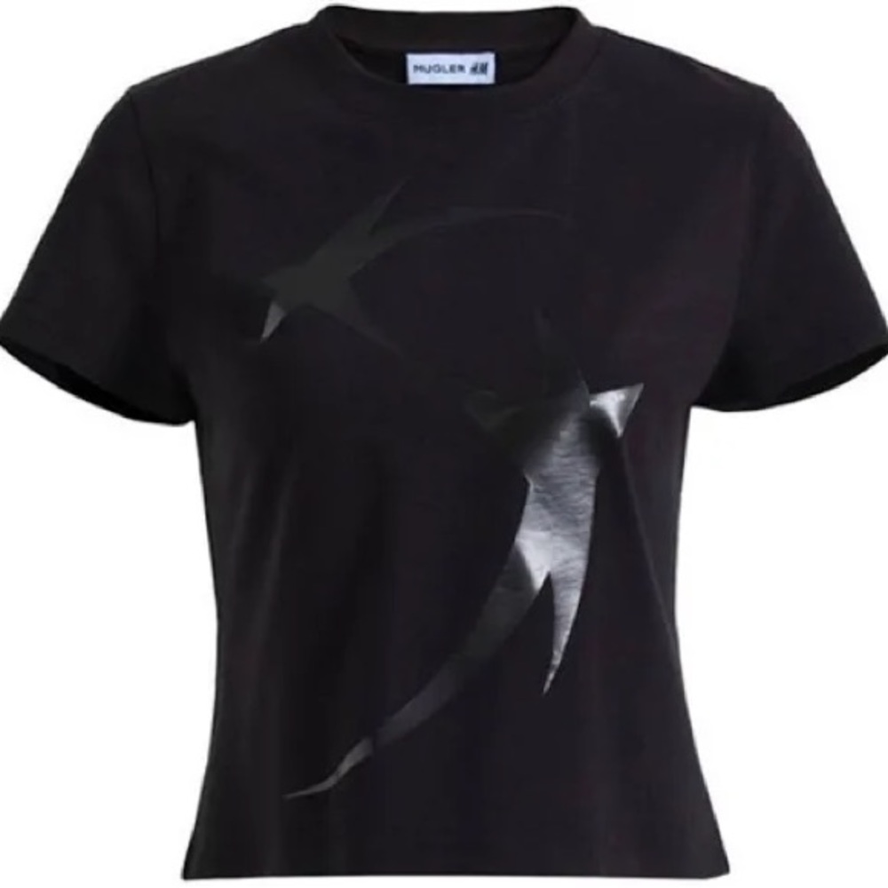 Women’s Mugler x H&M black T-shirt